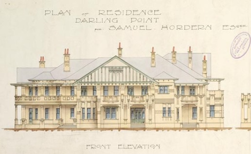Babworth House Front Elevation, 1912 – State Library of NSW